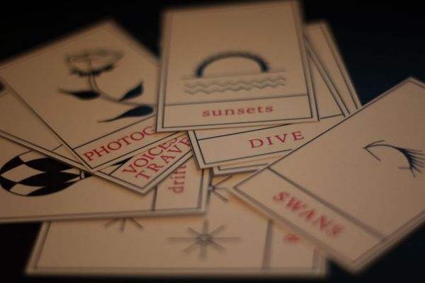 Souvenir Driver new album tarot cards. Photo by MEGHAN KEARNEY