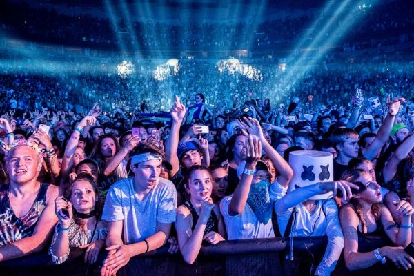 In the Key Arena the crowd was the real show.