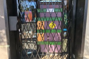 The new accordion security gate courtesy of Don Wheatley