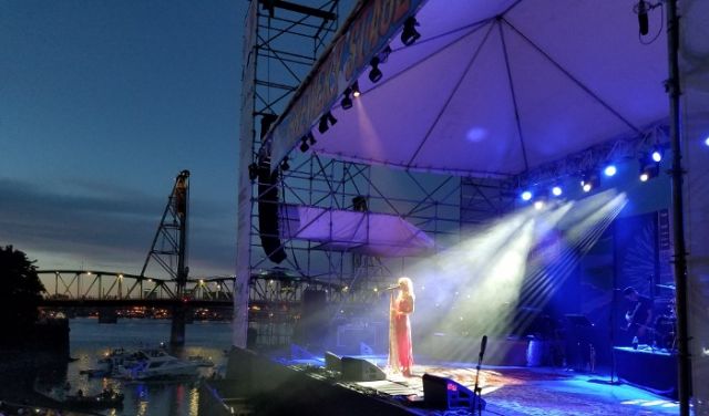 Josh Stone was superb Monday night at the 2017 Safeway Waterfront Blues Festival ~ Photo by Scott Cunningham