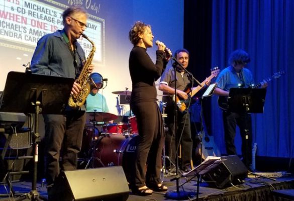 Kendra Carpenter performing at the Lake Theater in Lake Oswego